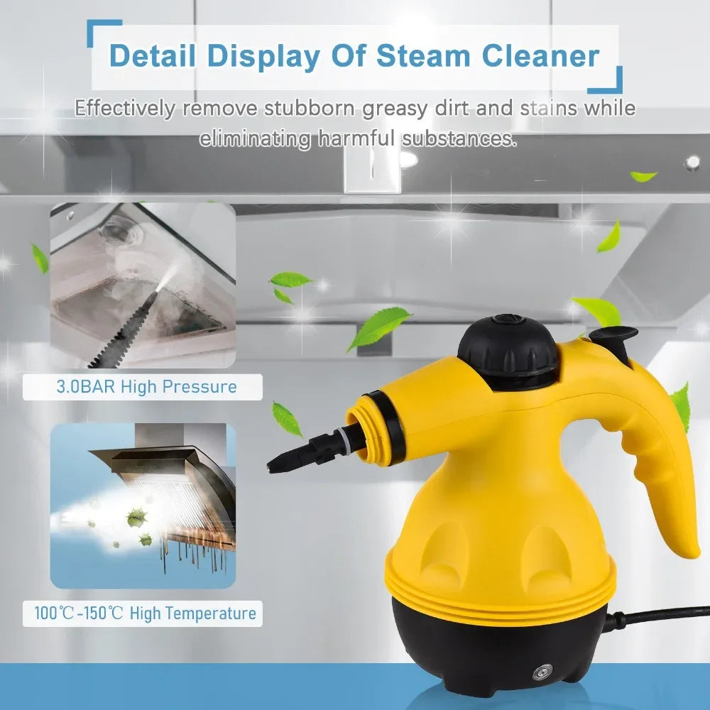 1000W Temperature Hand-held Steam Cleaner for Kitchen Range Hood Cleaning Home Bathroom, Car Cleaning Tools