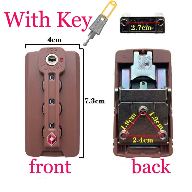 XFG TSA007 Combination Padlock For Travel Luggage Suitcase Code Lock Password Lock Fixed Anti-Theft