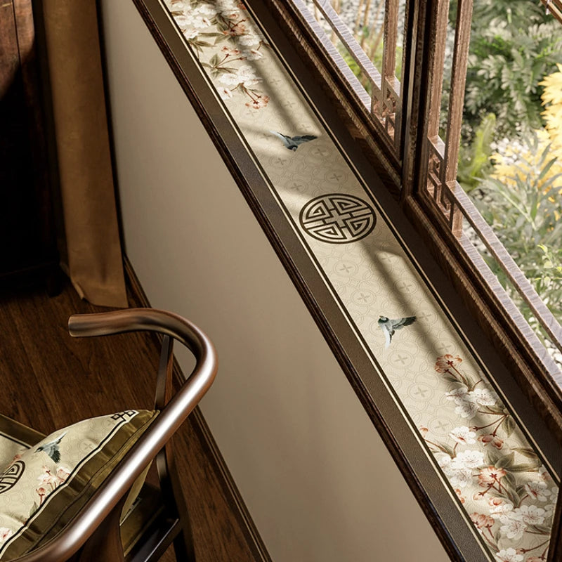 Window sill mat Window edge leather protective mat Sun protection waterproof dust Chinese bay window mat