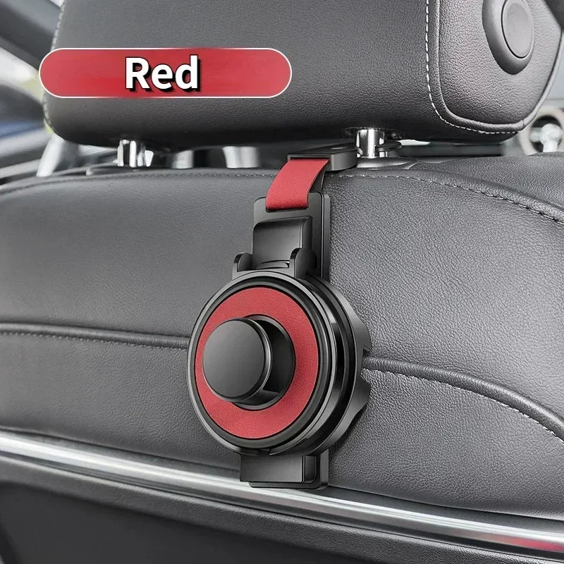 Foldable Multifunctional Hook for Car Seat Back with Car Purse Hook and Phone Holder Car Storage Hooks Hang Bags Cups and Phone