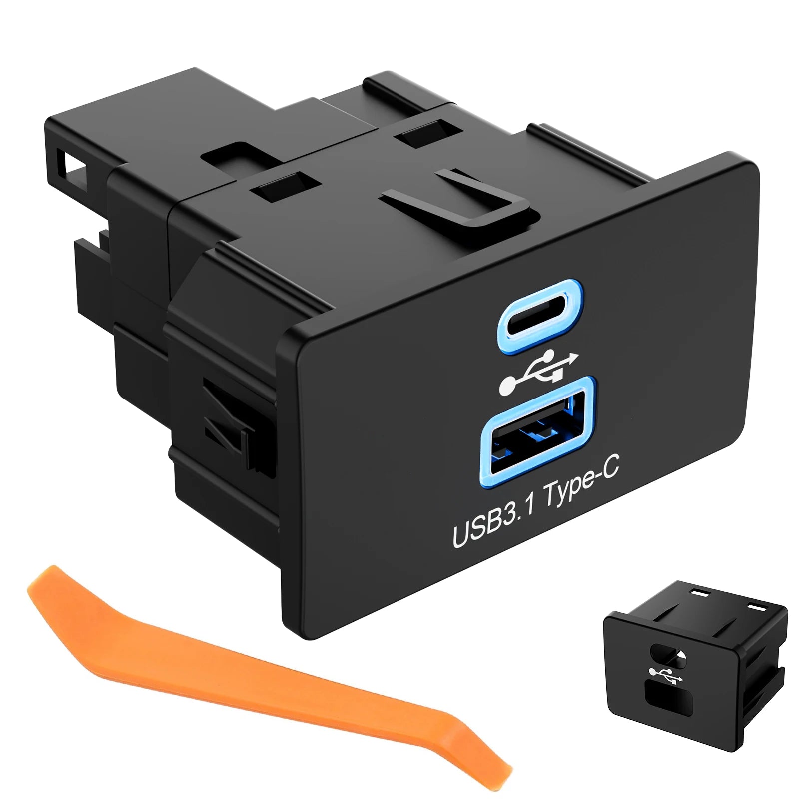Wireless Carplay&Android Auto 2 USB Hub Module Upgrade For Ford & Lincoln F150 Mustang Mondeo Sync 3.4 Models 2016-2023