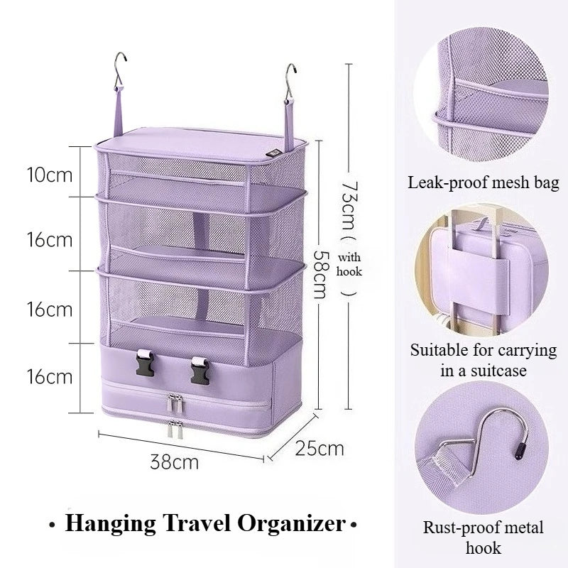 Multi-Functional Foldable Travel Organizer Bag: Versatile Storage for Clothes,Shoes,and Underwear | Perfect for Home and Travel