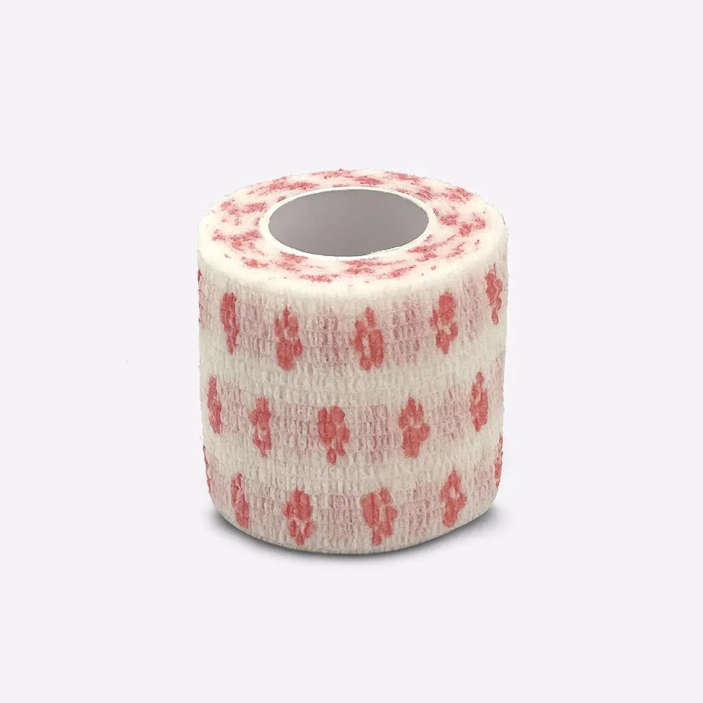 Printed Self Elastic Adhesive Athletic Tape Wraps 2.5cm Sports Colorful Bandage for Tattooing Finger Joint Knee Pet
