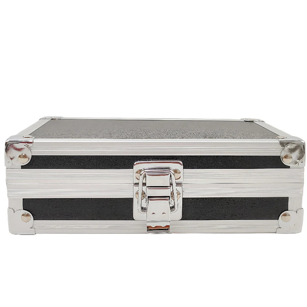 Portable Aluminum Tool Boxes Silver Metal Safety Equipment Cases Instrument Storage Case Cash Jewelry Organizers Rugged Toolbox