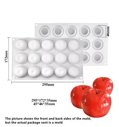 1pcs Pineapple Pear Peach Fruit Series Cake Silicone Mold Mango Orange Baking Mousse Mould Strawberry French Dessert Mousse Mold