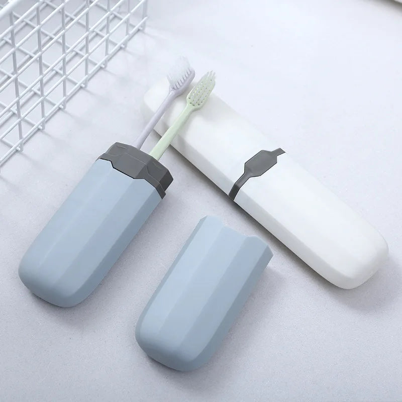 Multifunctional Storage Box for Toothbrush Travel Organizer Plastic Student Home Pencil Case Portable Tableware Container