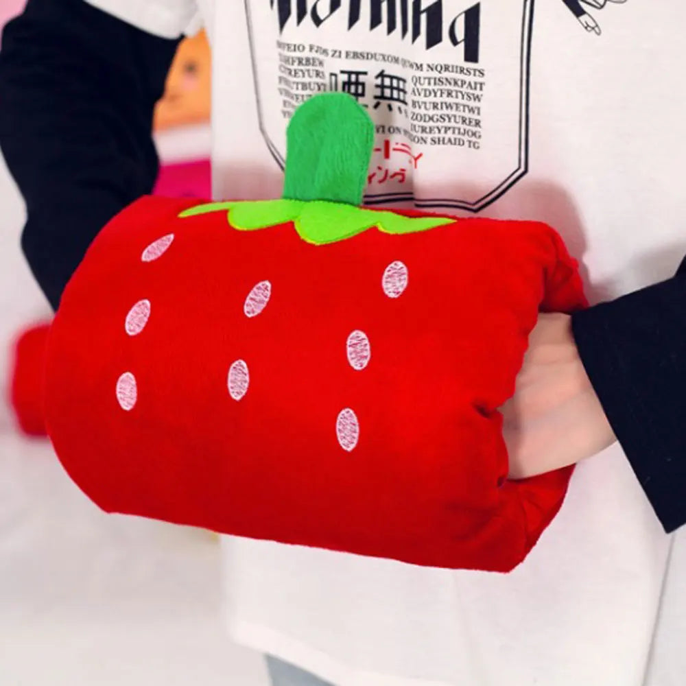 Pink Washable Winter Gloves Plush Pillow Cartoon Gloves Men Women Mitten Warm Hand Electric Heating Hand Warmer