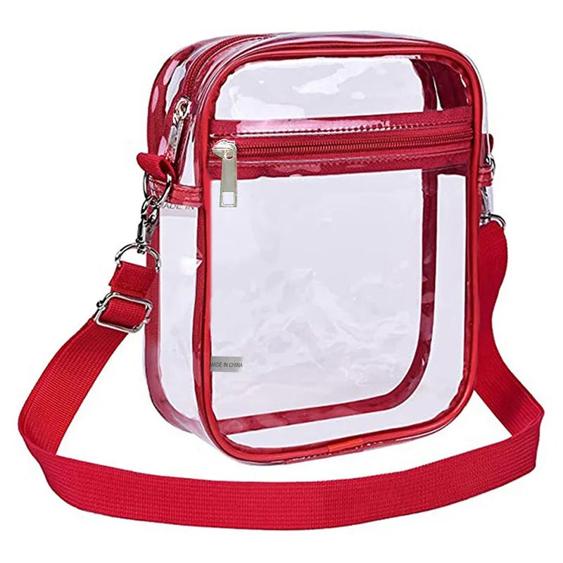 PVC Transparent Shoulder Bag Woman Crossbody Bags Concerts Sports Events Waterproof Jelly Pack Summer Travel Purse Phone Pouch