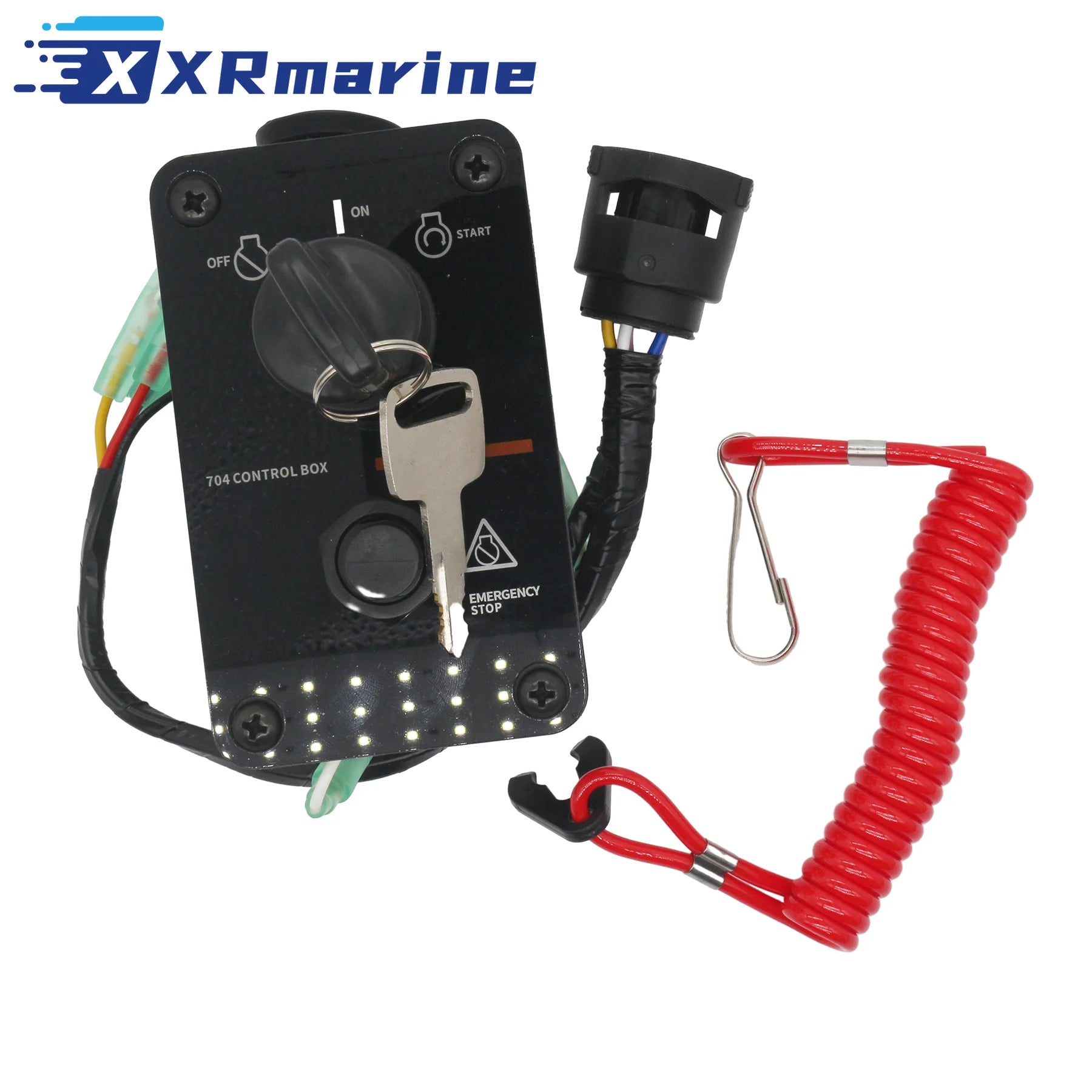 Outboard Single Engine Key Switch Assembly Panel Repl For Yamaha 704-82570-12-00 704-82570-08-00 704-82570-01-00