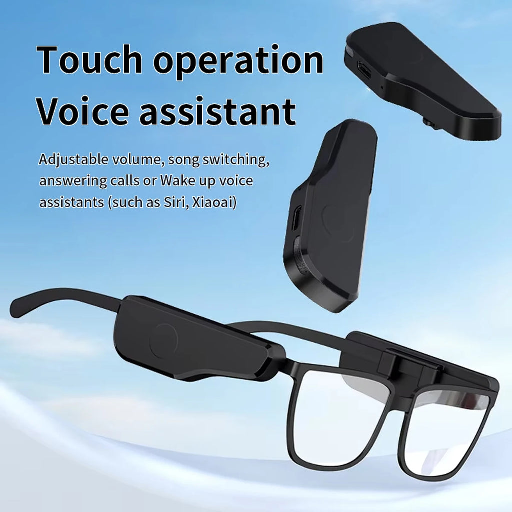 Wireless Headphones for External Glasses Headphones Bluetooth 5.3 Stereo Headset Noise Reduce Handsfree Call Touch Headset