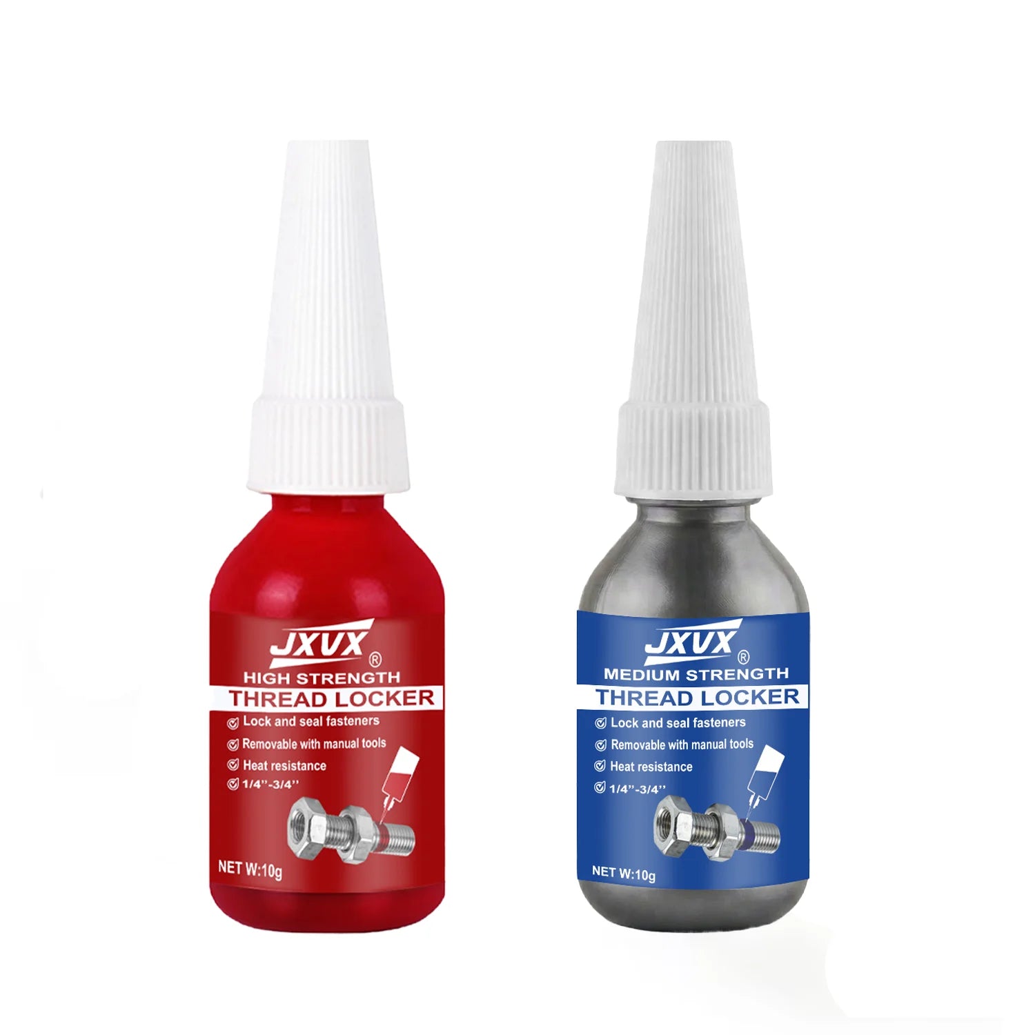 10 ml Blue/Red Threadlocker, Removable, Universal, Thread Sealant, Screw Adhesives, Threading Agents, High Strength Anaerobic Ad