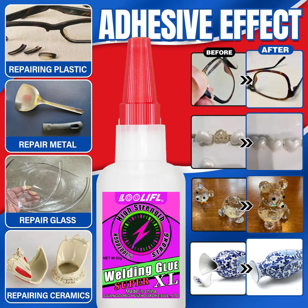 5PCS 50g super glue,high-strength oily welding glue,universal strong instant adhesive, suitable for wood,ceramics,metal DIY