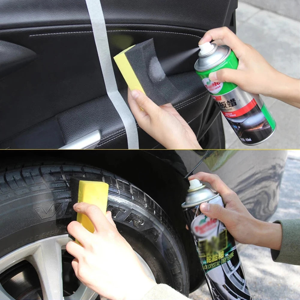 Car Cleaning Sponge Wipe Corner Edge 6Pcs Gloss Shine Tire Contour Pads Polishing Sponge Cleaning Sponge Tyre Cleaning Sponge