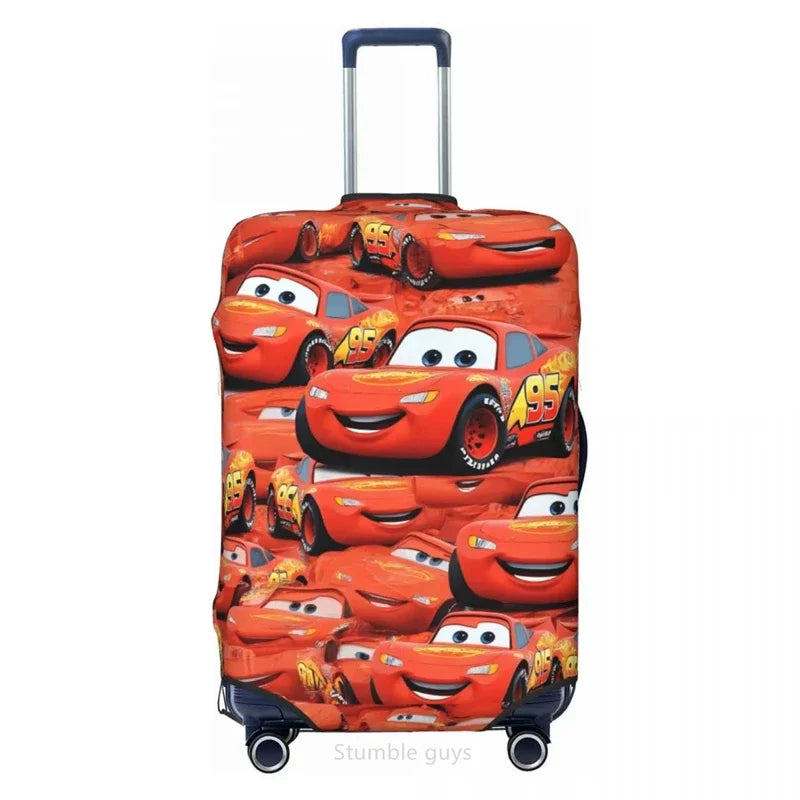High Elasticity Suitcase Cover Car Pattern Fits 18-32 Inch Luggage Durable Washable Dustproof For Airplane & Road Trips