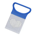 Effortlessly Slice Onions with this 1pc Colorful Onion Slicer Kitchen stainless steel potato chip onion holder