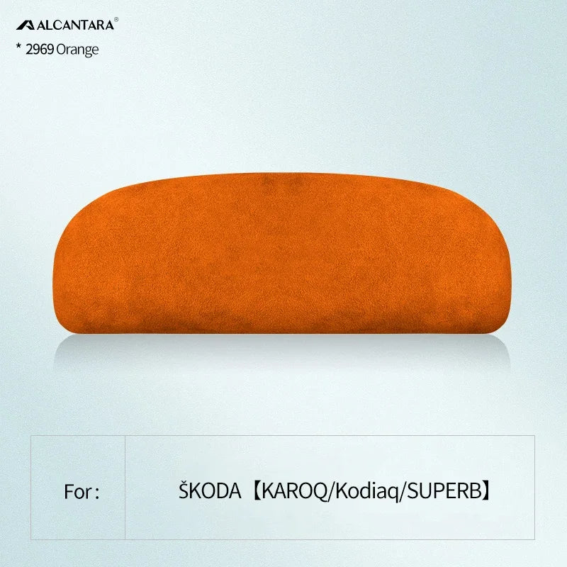 For Skoda Karoq Superb Kodiaq Alcantara Suede Car Eyewear Case Box Sunglasses Holder Glasses Storage Box Auto Accessories