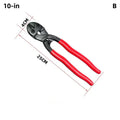 8/10inches Bolt Cutter High Leverage Bolt Cutter with Notch and Spring Industrial Wire Cutter Repair Heavy Duty Hand Tools