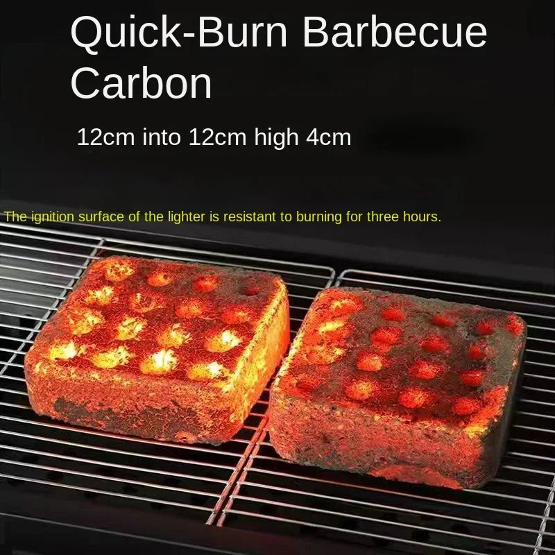 Outdoor Quick Burning Barbecue Carbon Household Smokeless Charcoal Heat-resistant and Flammable Ignition Charcoal D7O4Z5