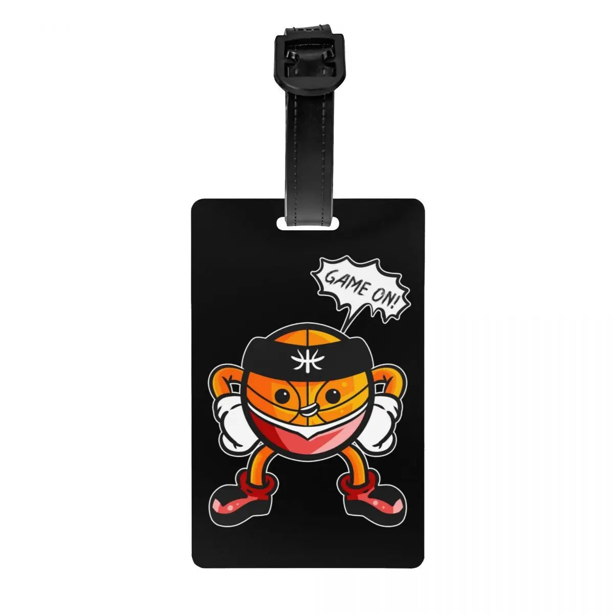 Custom Basketball Dots Round Luggage Tag Privacy Protection Physical culture Baggage Tags Travel Bag Labels Suitcase