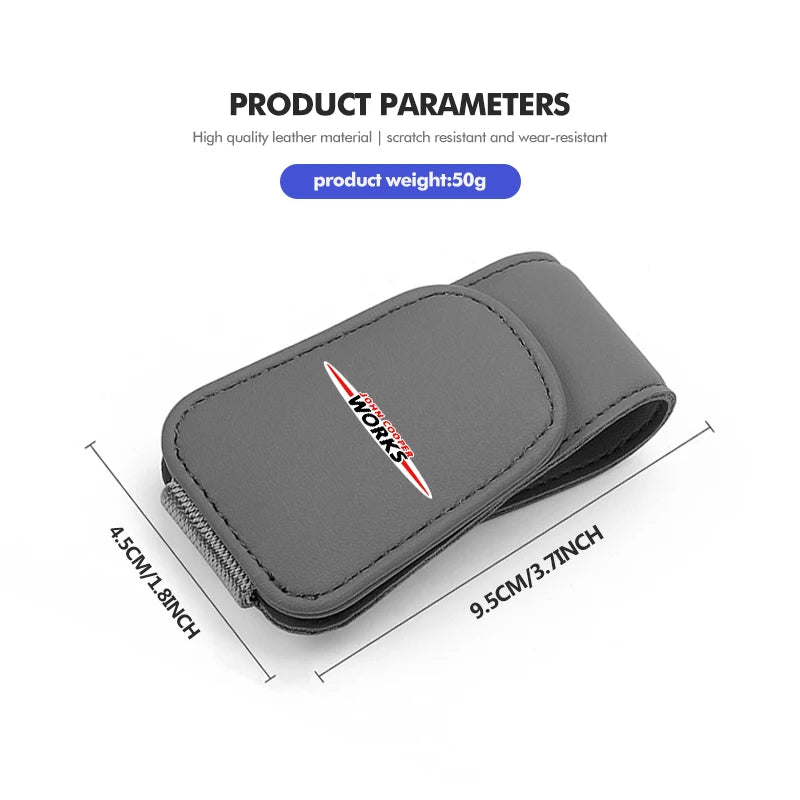 Magnetic Car Glasses Holder Sunshade Platep Card Ticket Clip For MINI Cooper Works R56 F56 R53 R60 Clubman JCW Countryman