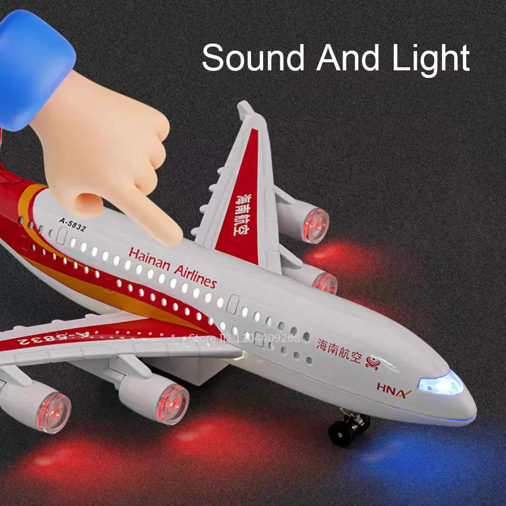 1:32 China Eastern Sichuan Airlines Aircraft Model Toy Music Light Pull Back Foldable Front Wheels Airplane Models Kids Gifts