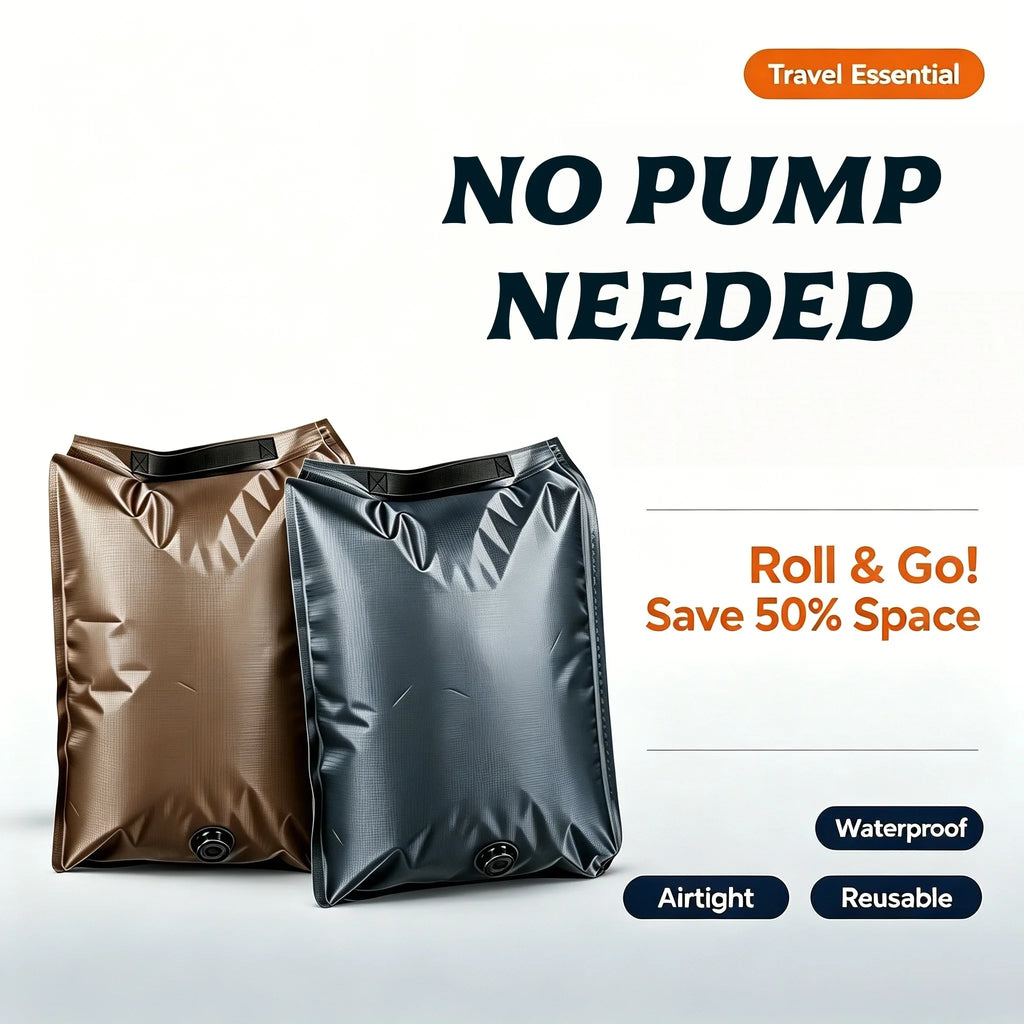 Fabric Vacuum Compression bags for travel essentials bag，organizers storage for clothes accessories packaging bags travelbag