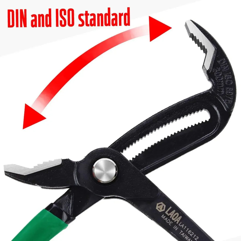 LAOA 12-Speed Quick-Adjusting Water Pump Pliers, Large-Opening Multi-Purpose Water Pipe Pliers, Push-Button Type