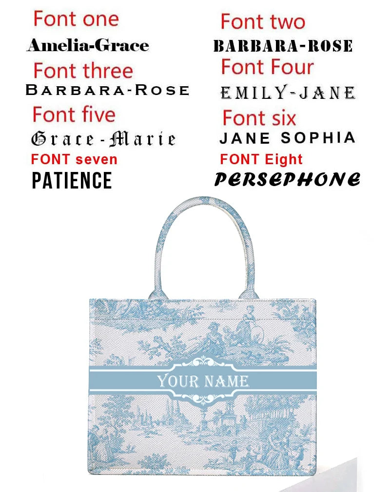2026 New Personalized Custom Women's Tote Bag, Canvas Printed Handbag, Large Capacity Beach Bag