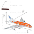 1/160 A380 for ANA Orange Turtle Airplane Model Kits with Display Stand for Adult Aviation Gifts or Aircraft Collection