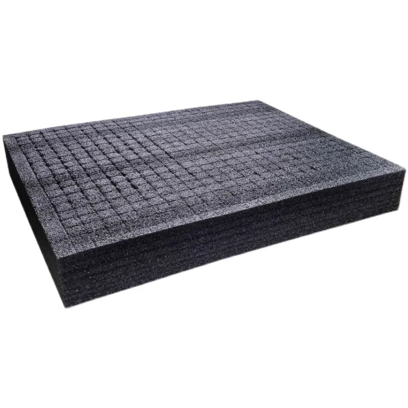 50x30cm Precorted Shadow Foam Pick Pluck High Density Plaid Pearl Cotton Insert Hard Case Pre-Cut Toolbox Foam Lining Packaging