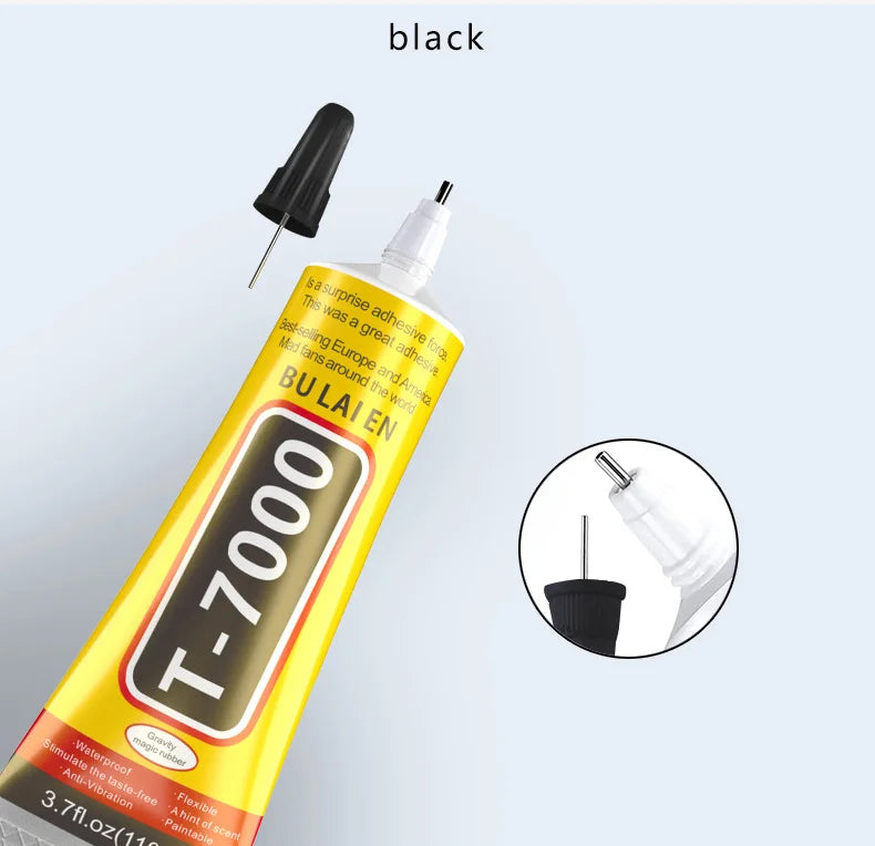 T7000 Black Soft Adhesive T-7000 Computer Cell Phone Touch Screen Repair Frame Anti-vibration Universal Glue 15/50/110ML