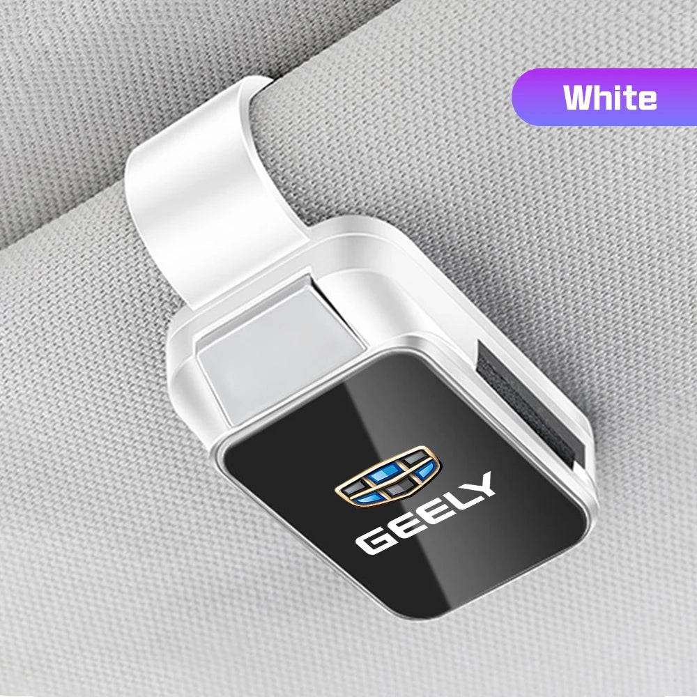 Universal Car Sun Visor Glasses Clips For Geely Galaxy L7 L6 Boyue Borui Coolray Emgrand  Car Interior Eyeglasses Storage Holder