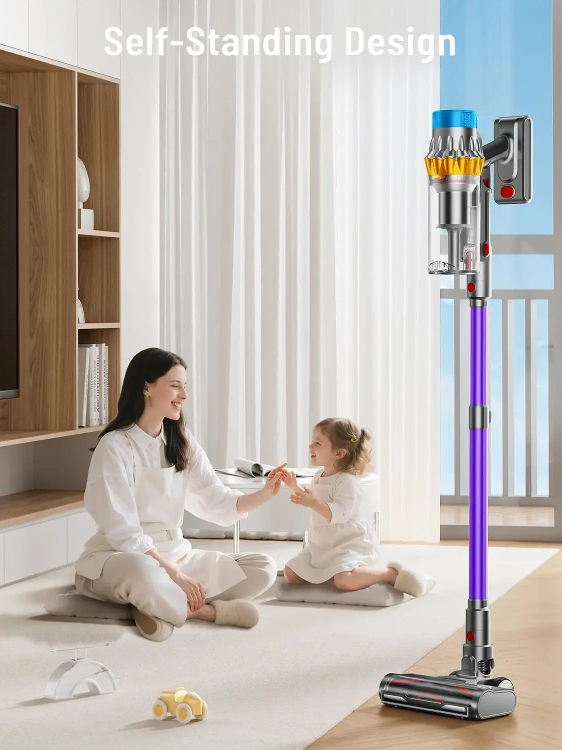 VAKERR X15 Pro 65KPA Cordless Vacuum Cleaner 650W Strong Suction Stick Vacuum 70Mins Runtime for Hard Floor Pet Hair and Carpet