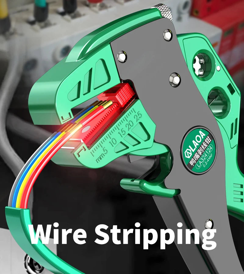 LAOA 4 in 1 Wire Stripping Pliers Cable Cutting Nippers Adjustable Electrician Pliers Multifunctional Wire Stripper Strip Tool