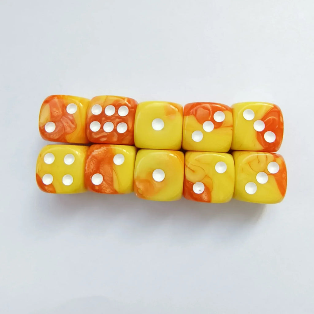 10pcs of 16MM Dual Color COC Dice Acrylic Digital Dice Dnd TRPG Cthulhu Running Team Board Game Dices Entertainment Dnd Dice Set