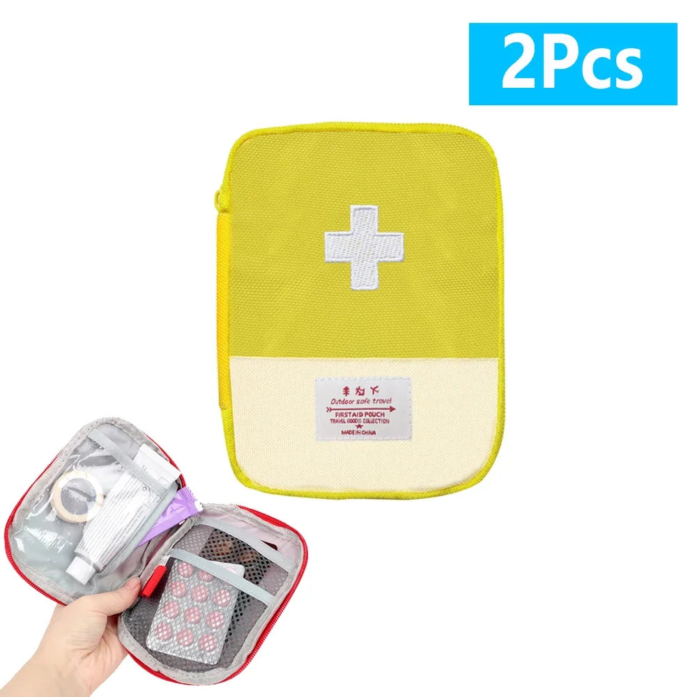 1-10Pcs Mini Portable Medicine Bag First Aid Kit Outdoor Medical Emergency Kits Pouch Organizer Home Medicine Pill Storage Bag