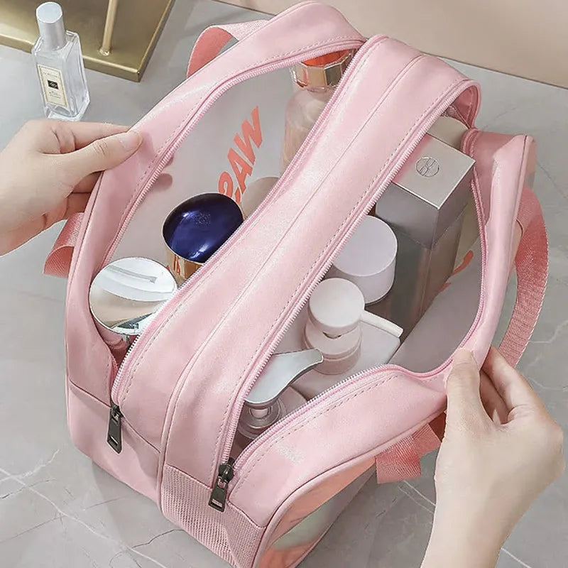 Waterproof Large Capacity Cosmetic Bag Separate Wet And Dry Travel Toiletry Storage Bag Portable Shower Makeup Storage Bag