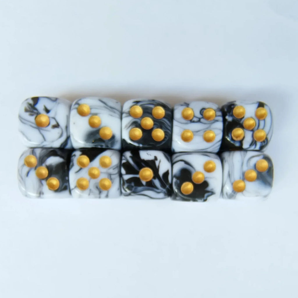 10pcs of 16MM Dual Color COC Dice Acrylic Digital Dice Dnd TRPG Cthulhu Running Team Board Game Dices Entertainment Dnd Dice Set