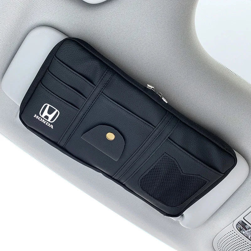 Car sunshade storage clip card glasses storage card bag easy to take For Honda Civic Accord Fit Jazz Pilot Odyssey City HR-V