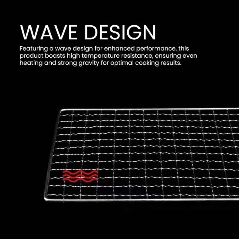 New Stainless Steel Grill Rack Grids Reusable Rectangular BBQ Roasting Rack Nonstick Baking Cooling Rack Outdoor Barbeque Oven
