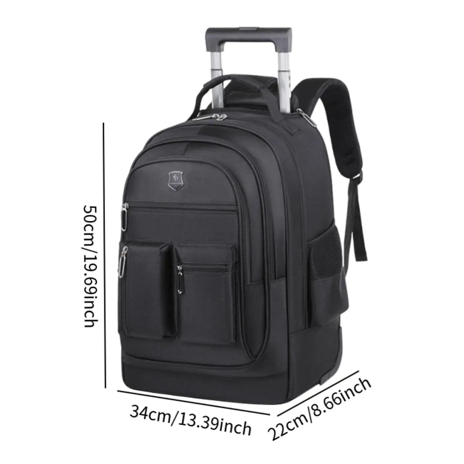 Travel Backpack with Wheels Lightweight Trolley Business Cabin Bag Rolling Laptop Briefcase for Women Men Business Travel Adults