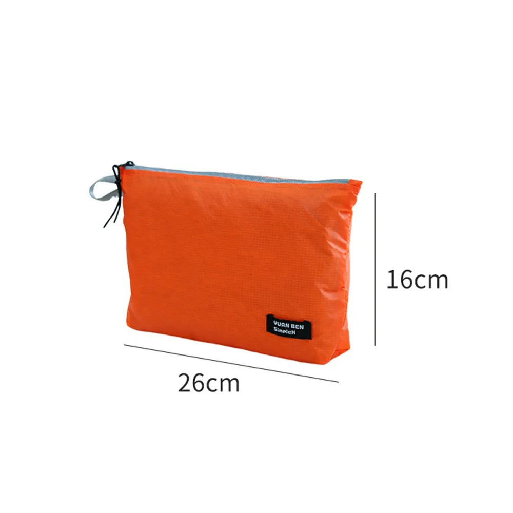 Silicone-coated Luggage Storage Bag Multifunctional Ultra-lightweight Clothing Sorting Bag Yellow Orange Waterproof