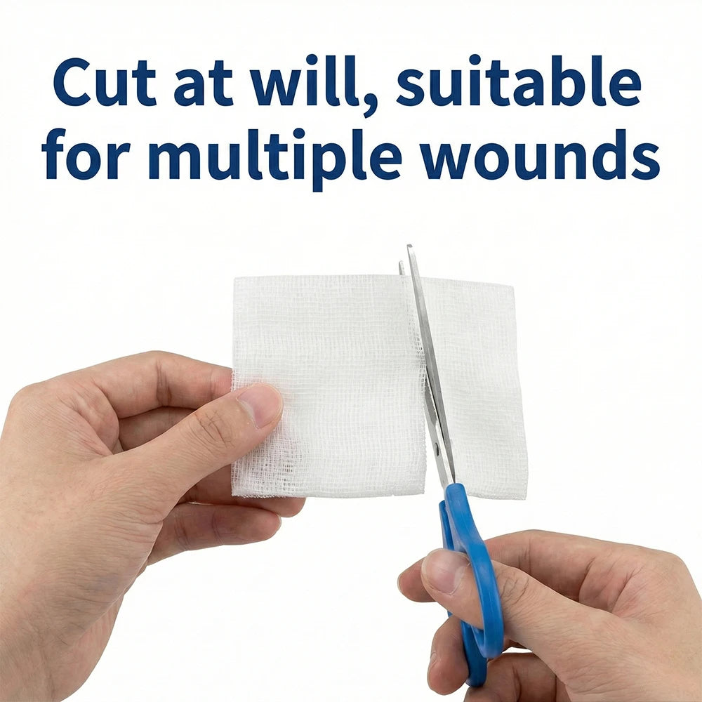 Emergency Hemostatic Pads Nonwoven Gauze Dressing 5x5cm Blood Absorption Wound Care First Aid Medical Cover