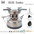 IWALKER G53S Outdoor Camping Gasolin e Stove, Silent Burner, Suitable for Travel, Picnic and Emergency Scenarios