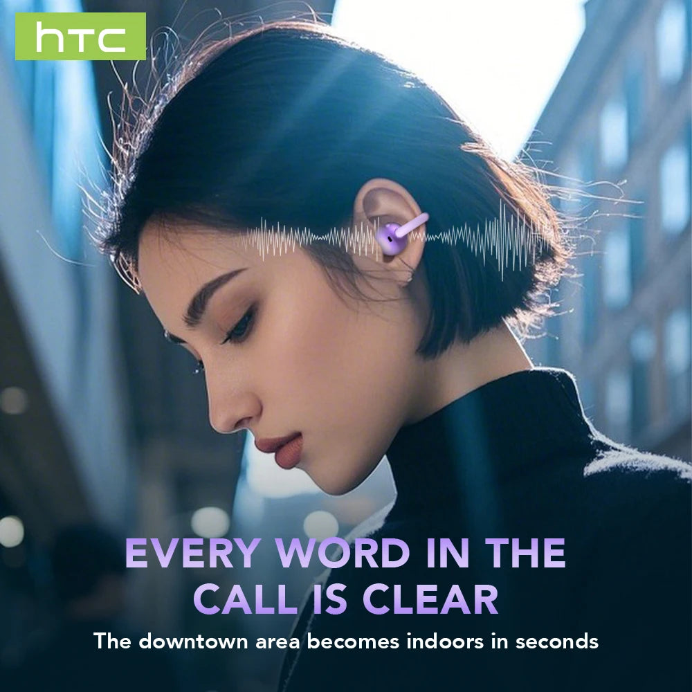 HTC Original Bluetooth Earphones NE54 identica NE32 Earclip AI Translator Wireless Earbud Low Latency HIFI Music Bone Conduction