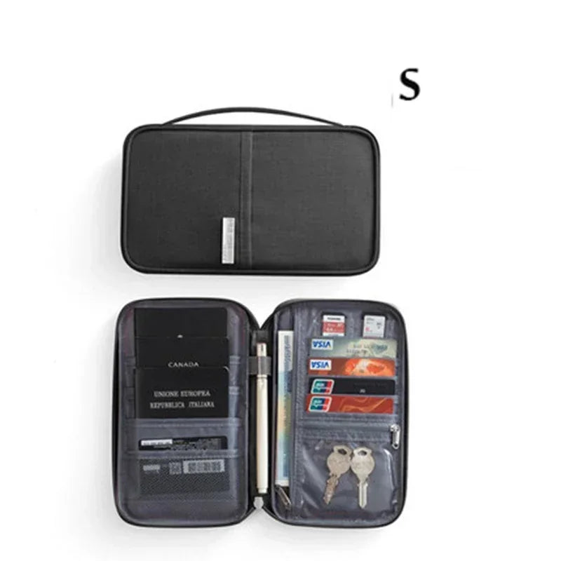 New Women Multi-Function Waterproof Travel Passport Holder Cover Case Pink Bags Family Document Organizer Travel Accessories Bag