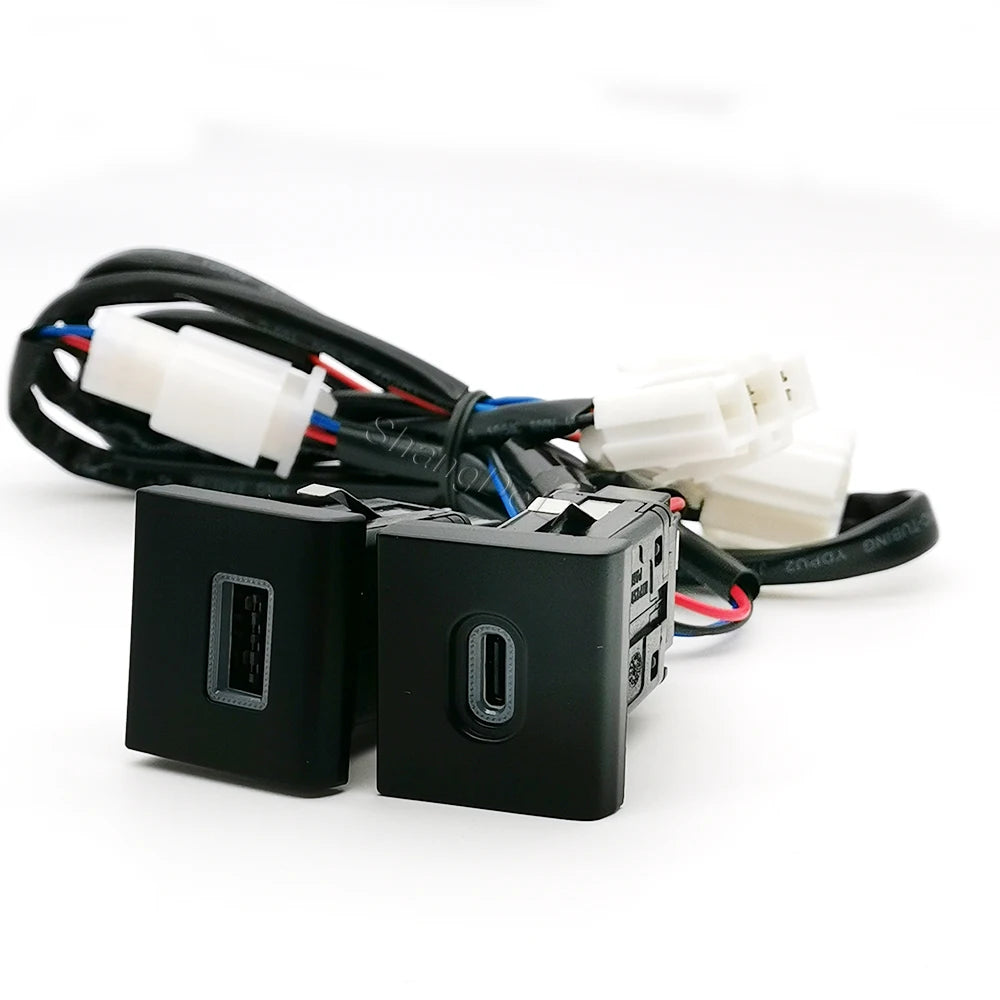 12V/24V Car Dual USB Type C PD Charger Adapter Socket Charging Outlet  Fit for VW  Amarok 11-22 Car Accessories