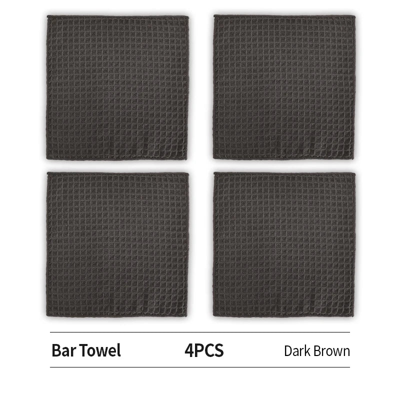 OANKR Barista Microfiber Cloths, 1/4 Pack 12"x12" Professional Cleaning Towels for Espresso Machines, Coffee Bar Accessories