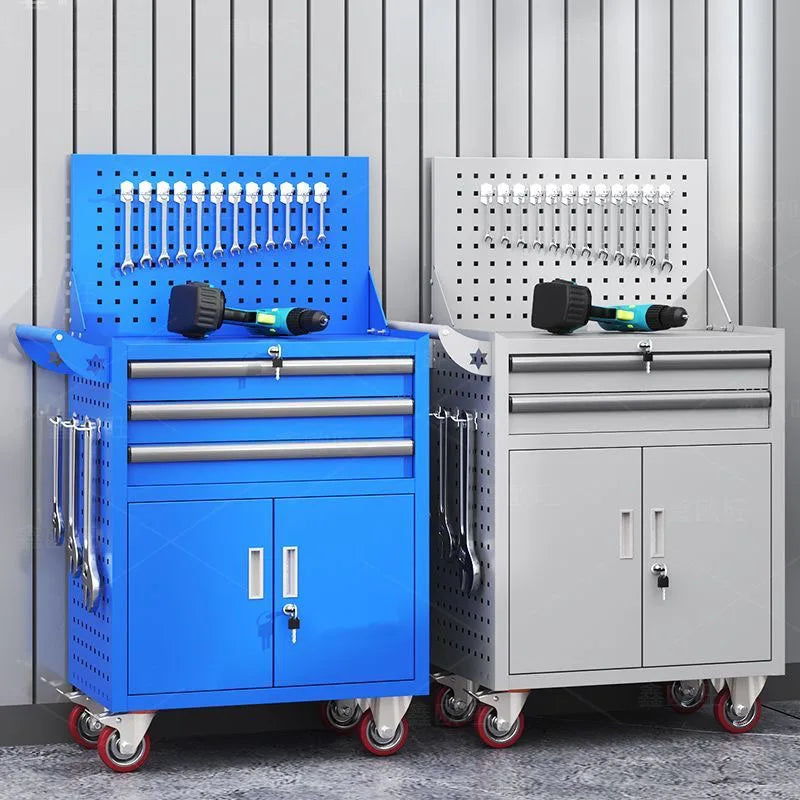 Heavy-Duty Automotive Repair Tool Cart Mobile Hardware Storage Trolley for Workshop Or Laboratory Use