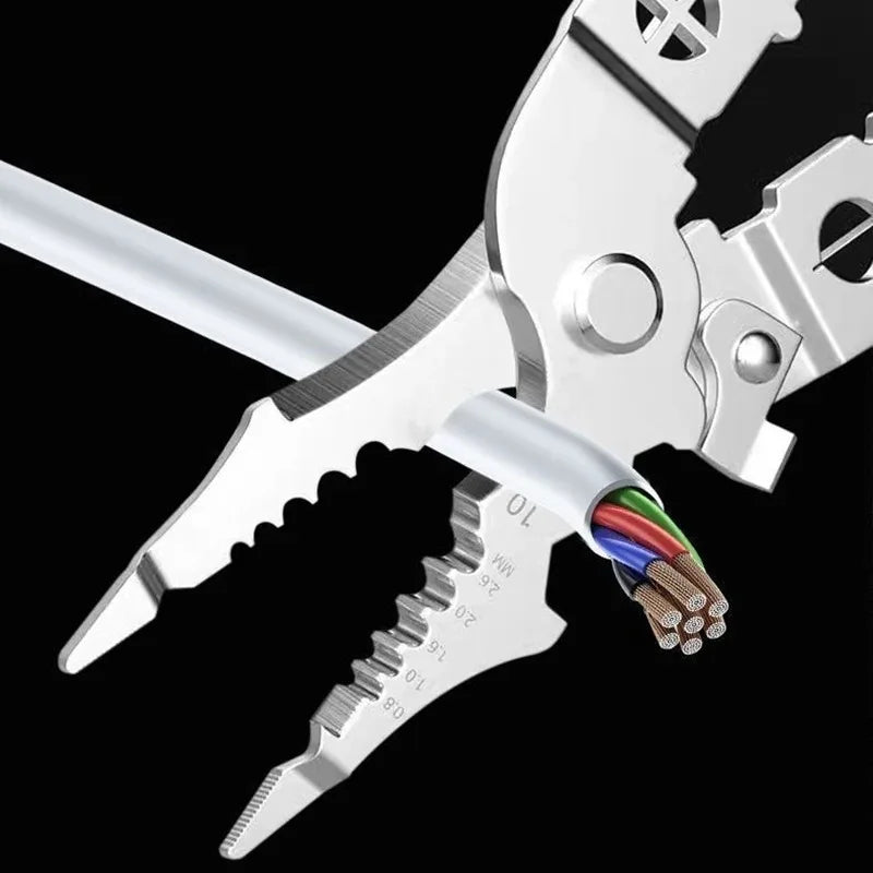 Multifunctional Stripping Crimping Pliers Wire Stripper Crimper Cable Cutter Adjustable Terminal Hand Tool For Electrician